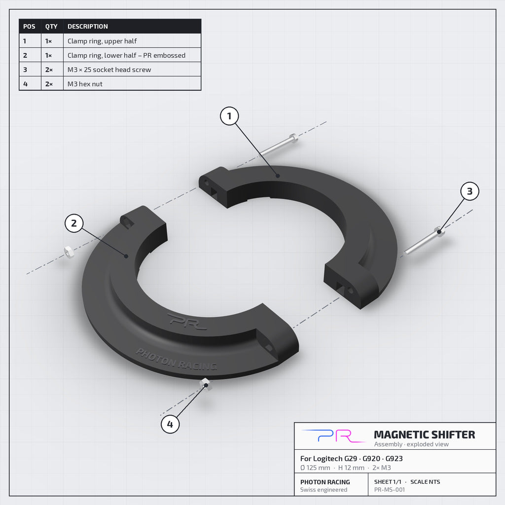 Magnetic Shifter – Logitech G29 / G920 / G923